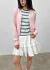 Hacking Stripe Color Block Short Sleeve T-shirt