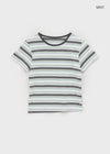 Hacking Stripe Color Block Short Sleeve T-shirt