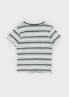 Hacking Stripe Color Block Short Sleeve T-shirt