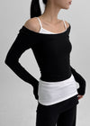 [MADE] Chico Wide U-Neck Long Sleeve T-shirt