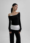 [MADE] Chico Wide U-Neck Long Sleeve T-shirt