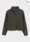 Melda High-neck Button Jacket
