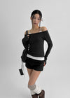 [MADE] Birche-ga Wool Off-Shoulder Long Sleeve T-Shirt