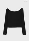 [MADE] Birche-ga Wool Off-Shoulder Long Sleeve T-Shirt