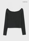 [MADE] Birche-ga Wool Off-Shoulder Long Sleeve T-Shirt