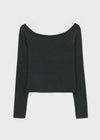 [MADE] Birche-ga Wool Off-Shoulder Long Sleeve T-Shirt