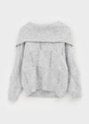 Kened Punching Off-shoulder Wool Knit
