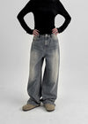 Marumble Washing Wide Denim Pants