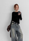 Marumble Washing Wide Denim Pants