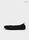 Shelly Studded Suede Flats