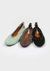 Shelly Studded Suede Flats