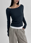 [MADE] Thezbee Off-Shoulder Long Sleeve Tee