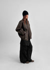 Tuatu High-neck Leather Jumper