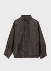Tuatu High-neck Leather Jumper
