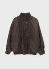 Tuatu High-neck Leather Jumper