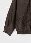 Tuatu High-neck Leather Jumper