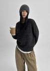 [MADE] Roharen Loose Fit Round Neck Wool Knit