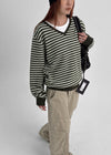 [MADE] Budri Stripe V-Neck Knit