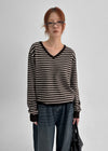 [MADE] Budri Stripe V-Neck Knit