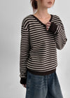 [MADE] Budri Stripe V-Neck Knit