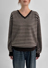[MADE] Budri Stripe V-Neck Knit