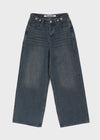 [MADE] Bold Big Pocket Wide Denim Pants