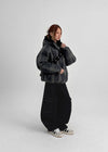 Benyun Non-fade Raw Balloon Cargo Denim Pants