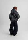Benyun Non-fade Raw Balloon Cargo Denim Pants