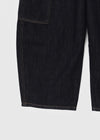 Benyun Non-fade Raw Balloon Cargo Denim Pants