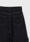 Benyun Non-fade Raw Balloon Cargo Denim Pants