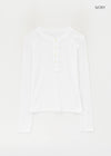 Kidte Henley Neck Button Long Sleeve T-shirt
