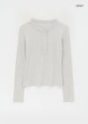 Kidte Henley Neck Button Long Sleeve T-shirt
