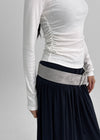 Ratne Shirring Long-sleeved T-shirt