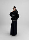 Tomak Lettering Loose Fit Hooded Zip-up