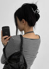 Kyos Silver Ribbon Hair Clip