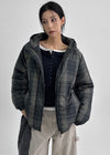 [MADE] Kandima Hooded Check Puffer Jacket (8oz)