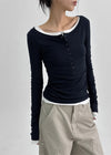 [MADE] Keshire Button Long Sleeve T-shirt