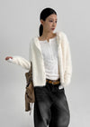 [MADE] Fochon Fur Hooded Knit Cardigan