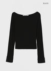 [MADE] Dentu Batwing Boat Neck Long Sleeve T-shirt