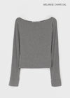 [MADE] Dentu Batwing Boat Neck Long Sleeve T-shirt