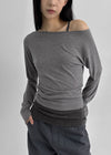 [MADE] Dentu Batwing Boat Neck Long Sleeve T-shirt