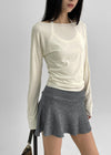 [MADE] Dentu Batwing Boat Neck Long Sleeve T-shirt