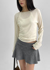 [MADE] Dentu Batwing Boat Neck Long Sleeve T-shirt