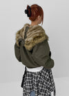 [MADE] Nunil Fur Trimming Hooded Jumper