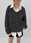 [MADE] Foaming Loose Fit V-Neck Wool Knit