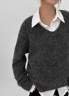 [MADE] Foaming Loose Fit V-Neck Wool Knit
