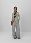 All-net two-way knit zip-up