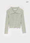 All-net two-way knit zip-up