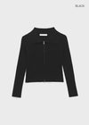 All-net two-way knit zip-up