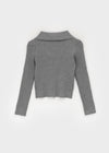 All-net two-way knit zip-up